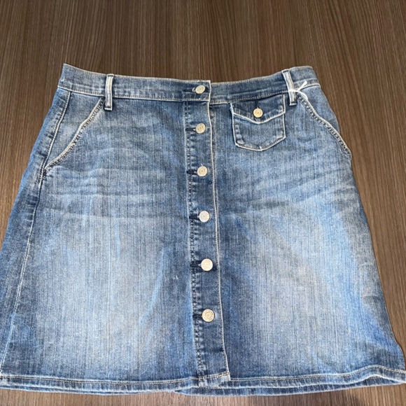 Gap 1969 Womens 29 Button Fly Denim Jean Skirt - Picture 6 of 8